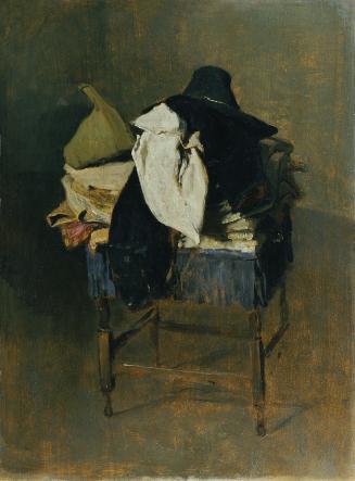 Franz Rumpler, Kostüme auf einem Stuhl, 1886, Öl auf Leinwand, 52 x 38 cm, Belvedere, Wien, Inv…