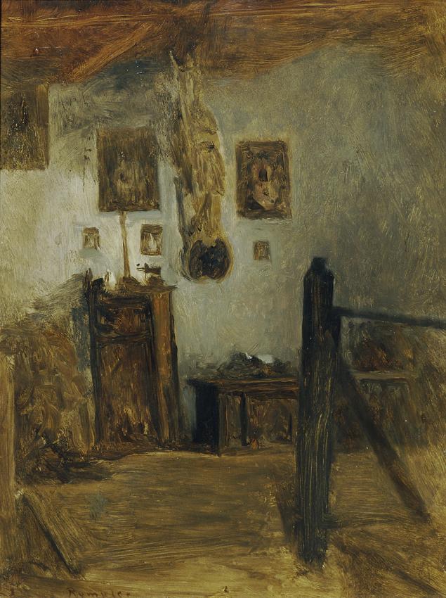 Franz Rumpler, Vorhaus im Geburtshaus des Künstlers, Öl auf Holz, 32 x 24 cm, Belvedere, Wien, …