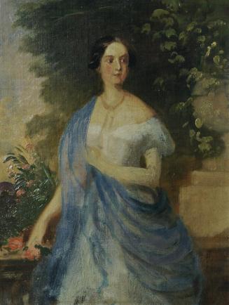 Fritz Schrotzberg, Clothilde Prinzessin Dietrichstein, um 1870, Öl auf Leinwand, 28 x 21,5 cm, …