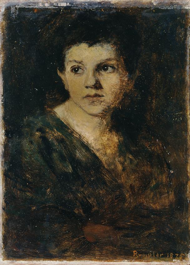 Franz Rumpler, Knabenkopf, 1875, Öl auf Holz, 21 x 16 cm, Belvedere, Wien, Inv.-Nr. 1408