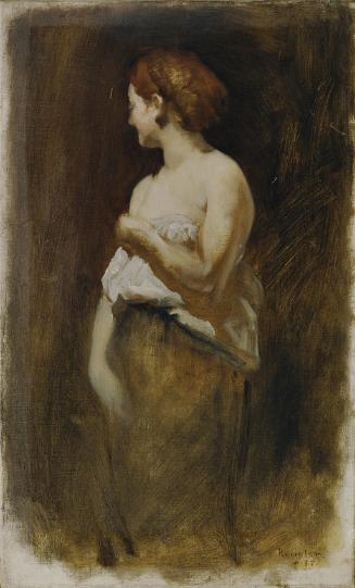 Franz Rumpler, Weiblicher Akt, 1877, Öl auf Leinwand, 45 x 26 cm, Belvedere, Wien, Inv.-Nr. 140…