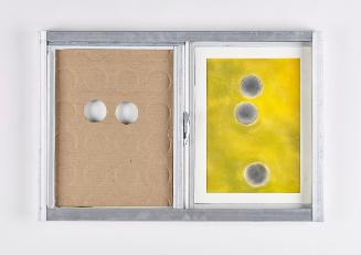 Lucia Elena Průša, Window 1, 2016, Pigmente, Graphit, Papier, Aluminium, Glas, 60 × 40 × 4 cm, …