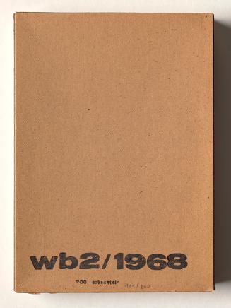 Fria Elfen, Dokumentation '68: WB2, 1968, Papier, Plastik, Erde, Mappe: 3 × 22 × 31 cm, Belvede…