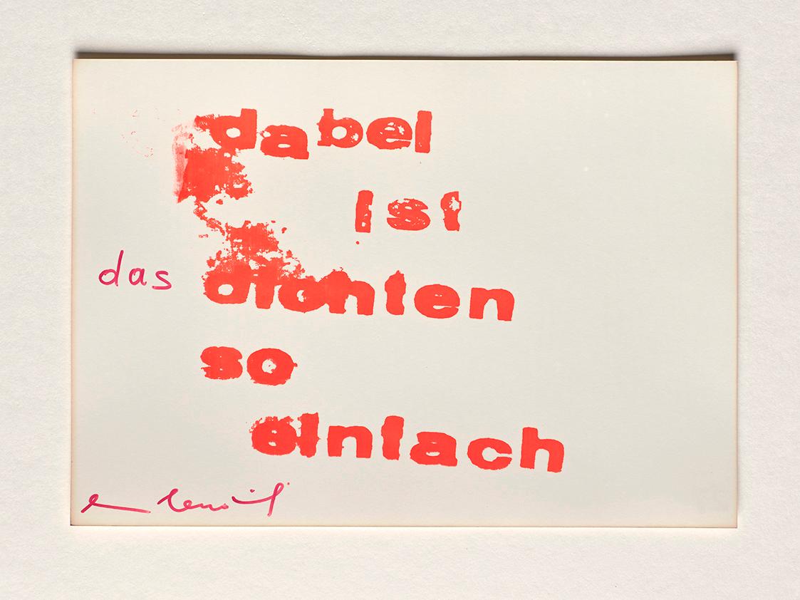 dabei ist das dichten so einfach