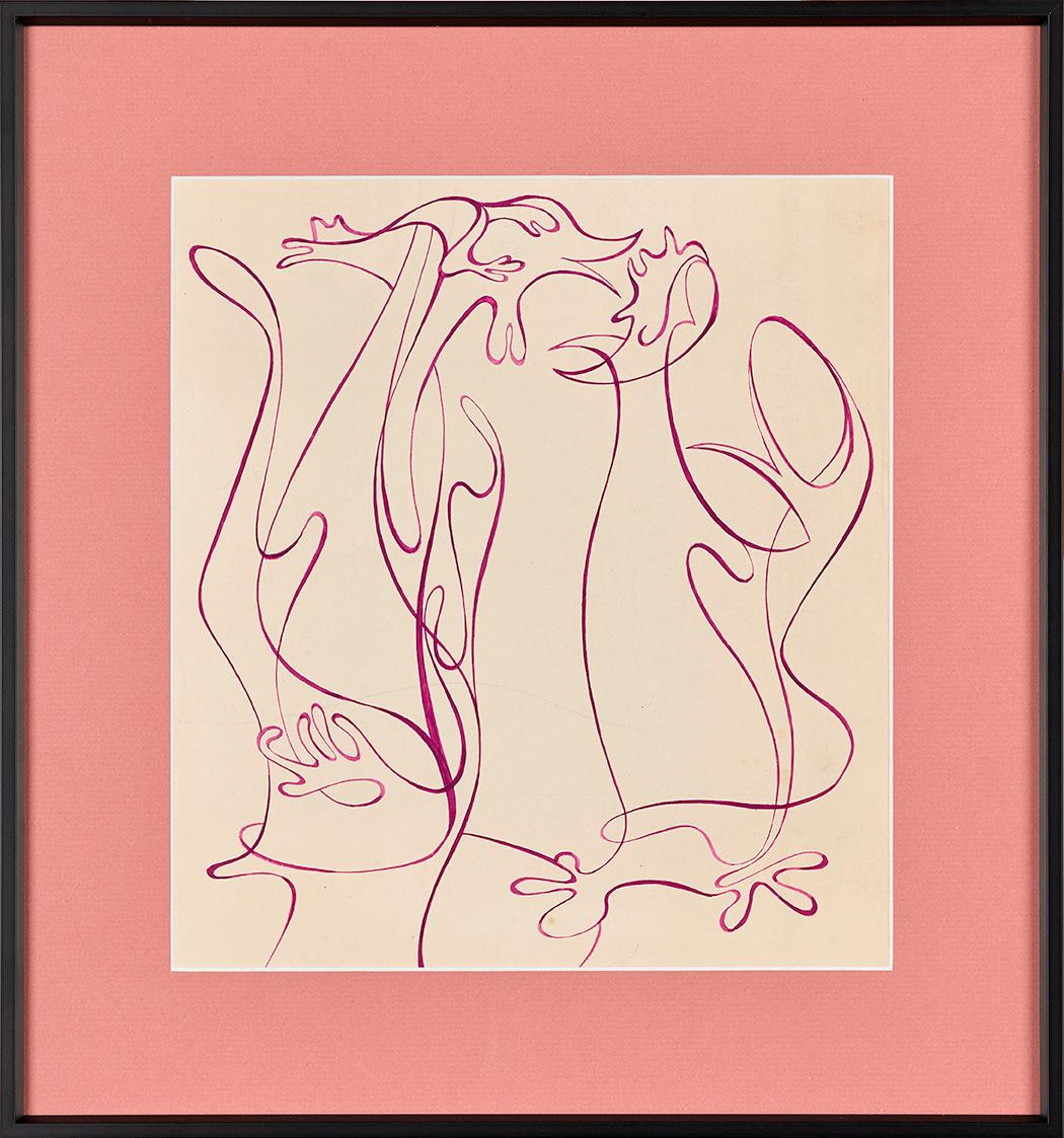 Josef Istler, Dialog, 1944–1946, Tusche auf Papier, 33 × 29 cm, Dauerleihgabe Sammlung Rotter, …