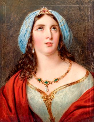 Albert Theer, Die Schauspielerin Johanna Weißenthurn in ihrer Paraderolle als Medea, 1843, Goua…