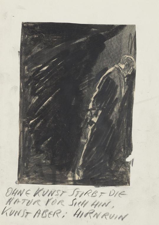 Günter Brus, Irrfahrt in den Geheimniskram, 2002, Mixed Media auf Papier, 29,7 × 21 cm, Belvede…