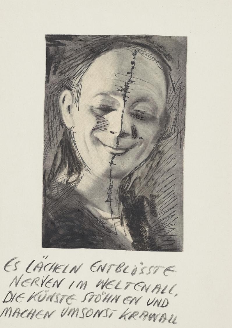 Günter Brus, Irrfahrt in den Geheimniskram, 2002, Mixed Media auf Papier, 29,7 × 21 cm, Belvede…