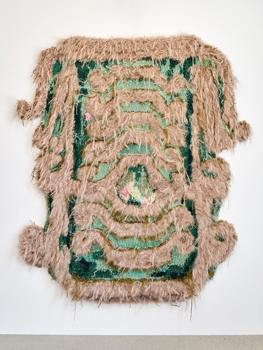 Caroline Achaintre, Mart'an G'rl, 2019, Handgetuftete Wolle, 235 × 200 cm, Belvedere, Wien, Inv…