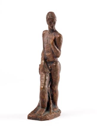 Fritz Wotruba, Männliche Figur, rechter Teil von Doppelfigur, um 1927, Bronze, 34,5 × 10 × 12 c…
