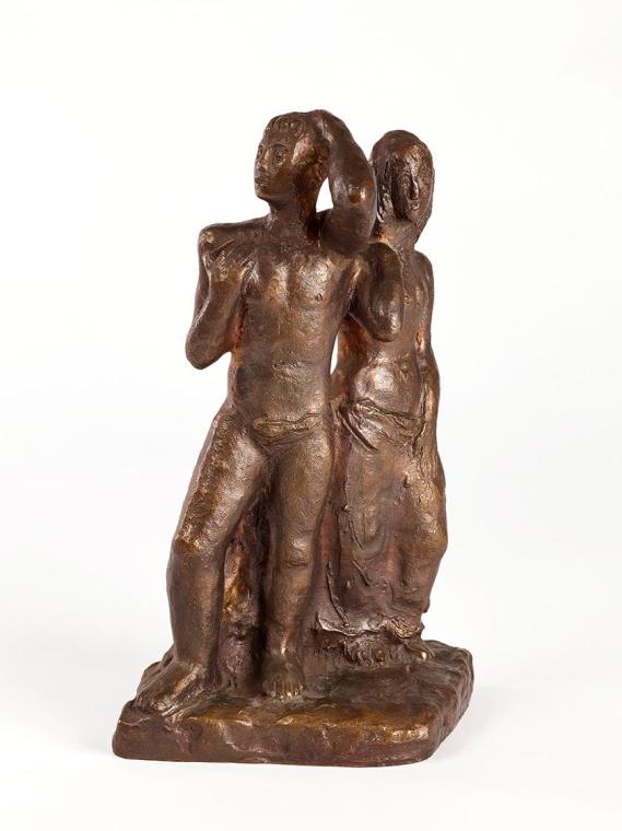 Fritz Wotruba, Doppelfigur, 1927/28, Bronze, 34,5 × 22,5 × 17 cm, Belvedere, Wien, Inv.-Nr. FW …