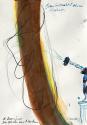 Günter Brus und Arnulf Rainer, Brus betrachtet einen Rainer, 2008, Mischtechnik auf Papier, 41,…