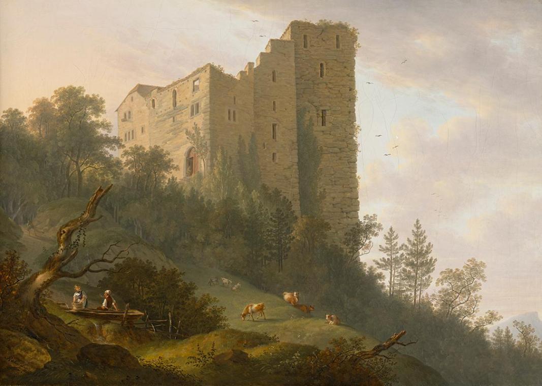 Johann Caspar Rahn, Umgebung der Ruine Habsburg, 1804, Öl auf Leinwand, 54 x 77 cm, Belvedere,  ...