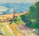 Carl Moll, Beim Eichelhof in Nußdorf, 1933, Öl auf Holz, 34 x 35 cm, Belvedere, Wien, Inv.-Nr. …