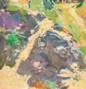 Carl Moll, Beim Eichelhof in Nußdorf, 1933, Öl auf Holz, 34 x 35 cm, Belvedere, Wien, Inv.-Nr. …