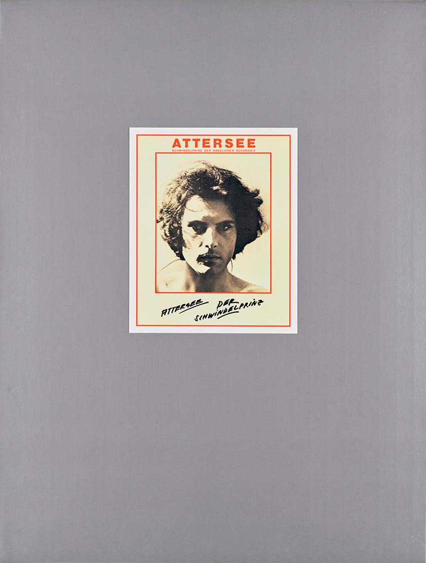 Christian Ludwig Attersee, Der Schwindelprinz, 1967/2003, Kartonkassette mit 13 Fotos, 84 × 65 …