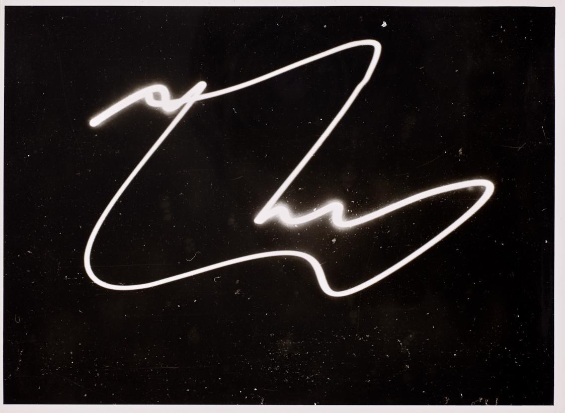 Herbert W. Franke, Analogrechner Oszillogramm, 1953–1955, Darstellungsmaße: 16,7 × 23,4 cm, 201…