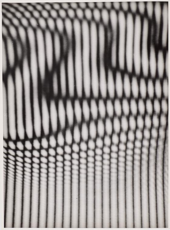 Herbert W. Franke, Fotoexperimente Moirés, 1958, Darstellungsmaße: 23 × 16,9 cm, 2019 Schenkung…