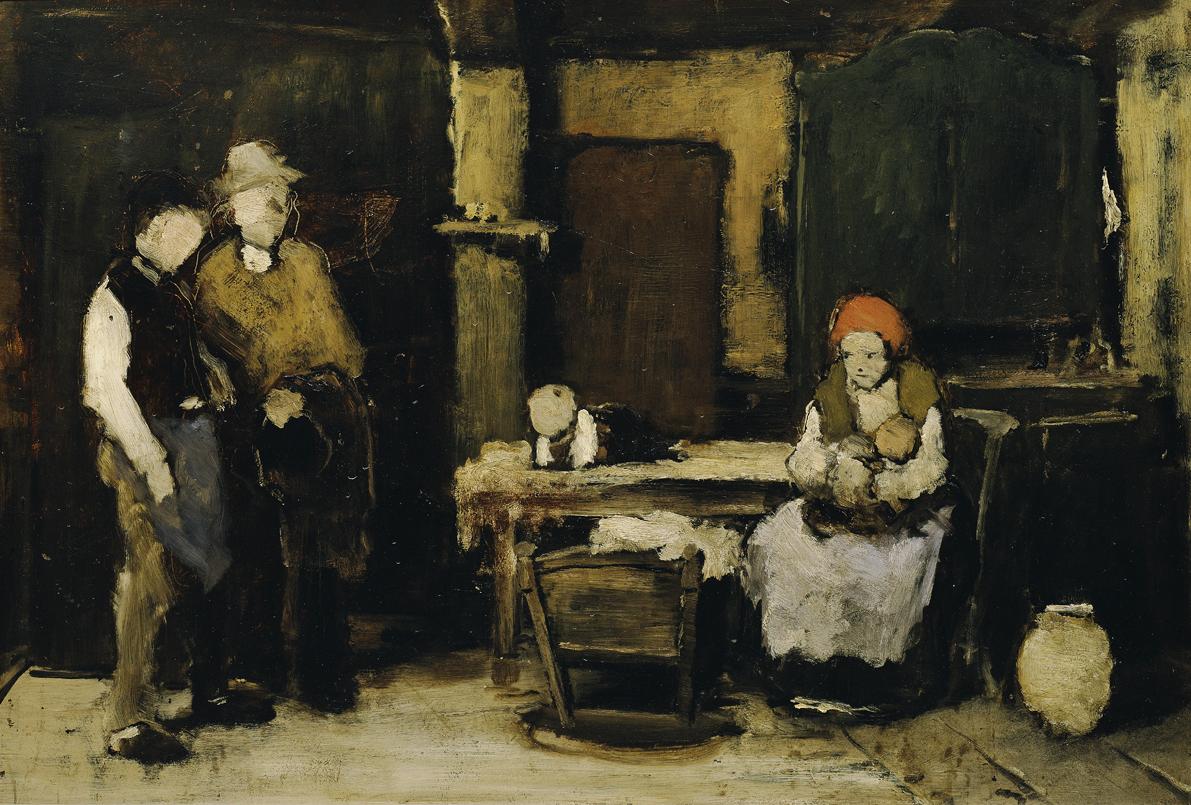 Mihály von Munkácsy, Der Trinker, vor 1872, Öl auf Holz, 62 x 82 cm, Belvedere, Wien, Inv.-Nr. …