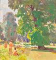 Carl Moll, Aus dem Wiener Prater II, 1928, Öl auf Leinwand, 60,5 × 60,5 cm, Belvedere, Wien, In…