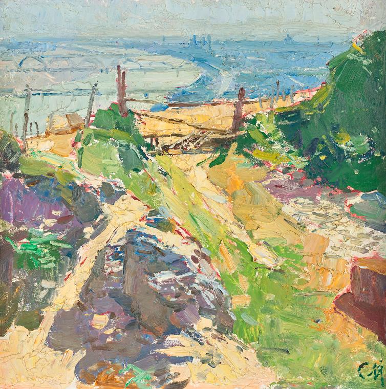 Carl Moll, Beim Eichelhof in Nußdorf, 1933, Öl auf Holz, 34 x 35 cm, Belvedere, Wien, Inv.-Nr. …