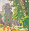 Carl Moll, Aus dem Wiener Prater II, 1928, Öl auf Leinwand, 60,5 × 60,5 cm, Belvedere, Wien, In…