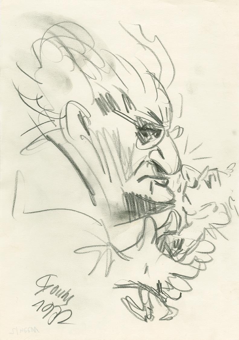 Robert Fuchs, Ohne Titel, 1972, Kohle auf Papier, 29,7 × 21 cm, Belvedere, Wien, Inv.-Nr. 11774…