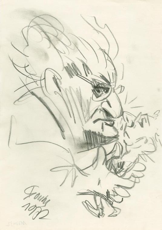 Robert Fuchs, Ohne Titel, 1972, Kohle auf Papier, 29,7 × 21 cm, Belvedere, Wien, Inv.-Nr. 11774…