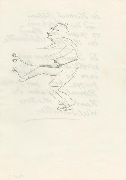 Robert Fuchs, Ohne Titel, 1972, Bleistift auf Papier, 29,7 × 21 cm, Belvedere, Wien, Inv.-Nr. 1…
