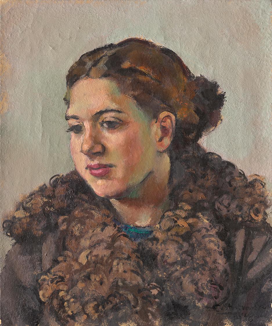 Egge Sturm-Skrla, Bildnis Ingeborg Ambrosi, um 1936, Öl auf Leinwand, ungerahmt: 55,5 × 46,5 cm…