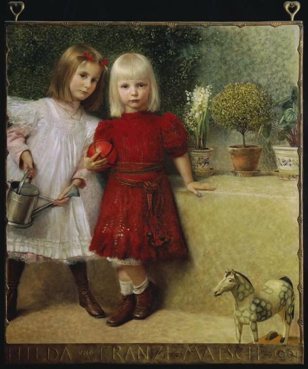Franz von Matsch, Hilda und Franz von Matsch, die Kinder des Künstlers, 1901, Öl auf Leinwand, …