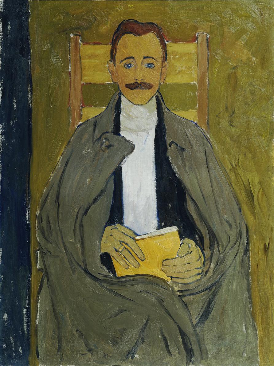 Koloman Moser, Rudolf Steindl, Schwager des Künstlers, um 1910, Öl auf Leinwand, 100 x 75 cm, B ...