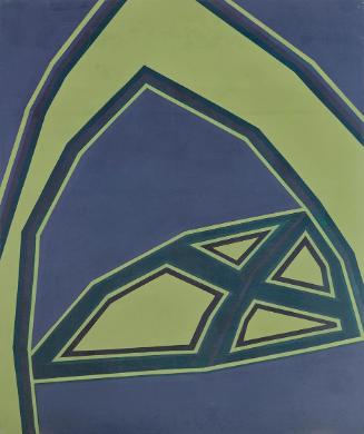 Tess Jaray, St. Stephen's Way II, 1965, Öl und Sprühfarbe auf Leinwand, 180,3 × 151,3 x 2,7 cm,…