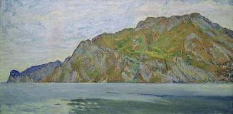 Koloman Moser, Blick von Torbole auf das Westufer des Gardasees, 1912, Öl auf Leinwand, 50 x 10…