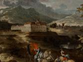 Ignaz Flurer, Landschaft mit Schloss Stattenberg, um 1730/1742, Öl auf Leinwand, 118 x 158,5 cm…