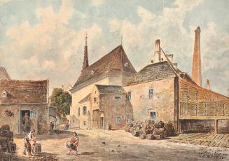Emil Hütter, Die Kirche zu St. Marx in Wien, 1858, Aquarell auf Papier, 25,9 × 36,7 cm, Belvede…