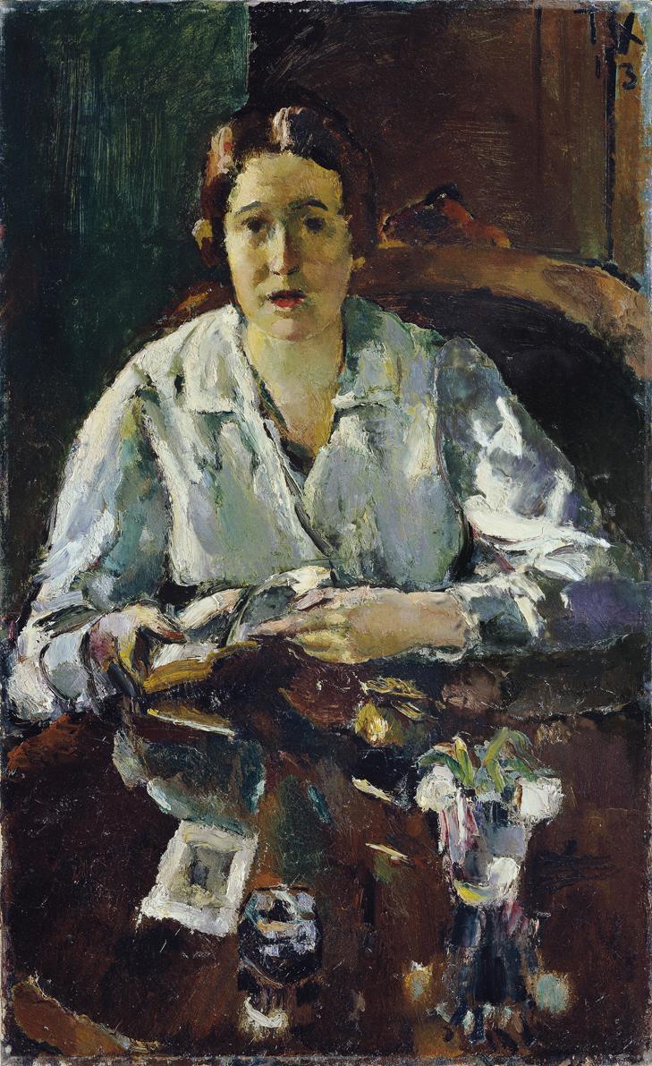 Anton Faistauer, Dame in weißer Bluse (Erste Gattin des Künstlers), 1913, Öl auf Leinwand, Belv…
