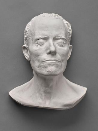 Anton Sandig, Totenmaske Gustav Mahler, undatiert (1911), Gips, 34 x 28 x 16,5 cm, Belvedere, W…