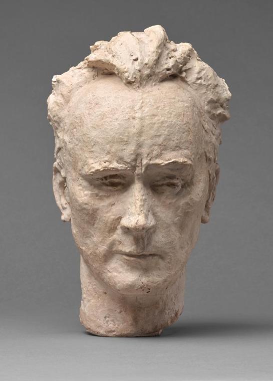 Josef Humplik, Porträt Anton von Webern, 1928, Gips getönt, 36 x 24 x 24 cm, Belvedere, Wien, I…