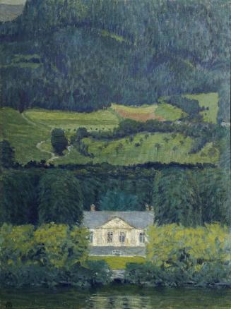 Koloman Moser, Landhaus am Wasser, um 1908, Öl auf Leinwand, 100,5 × 75,5 cm, Belvedere, Wien, …