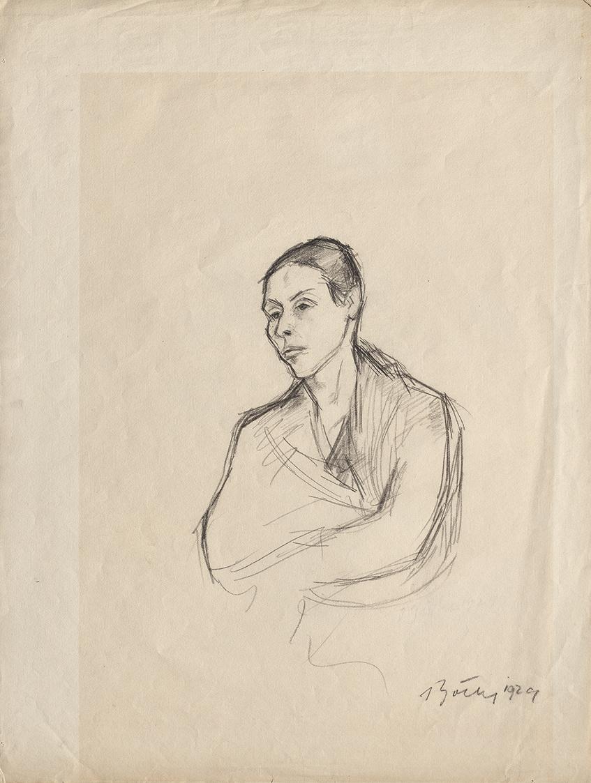 Herbert Boeckl, Frauenbildnis, 1929, Kohle auf Papier, Blattmaße: 62,7 × 47,7 cm, Belvedere, Wi…