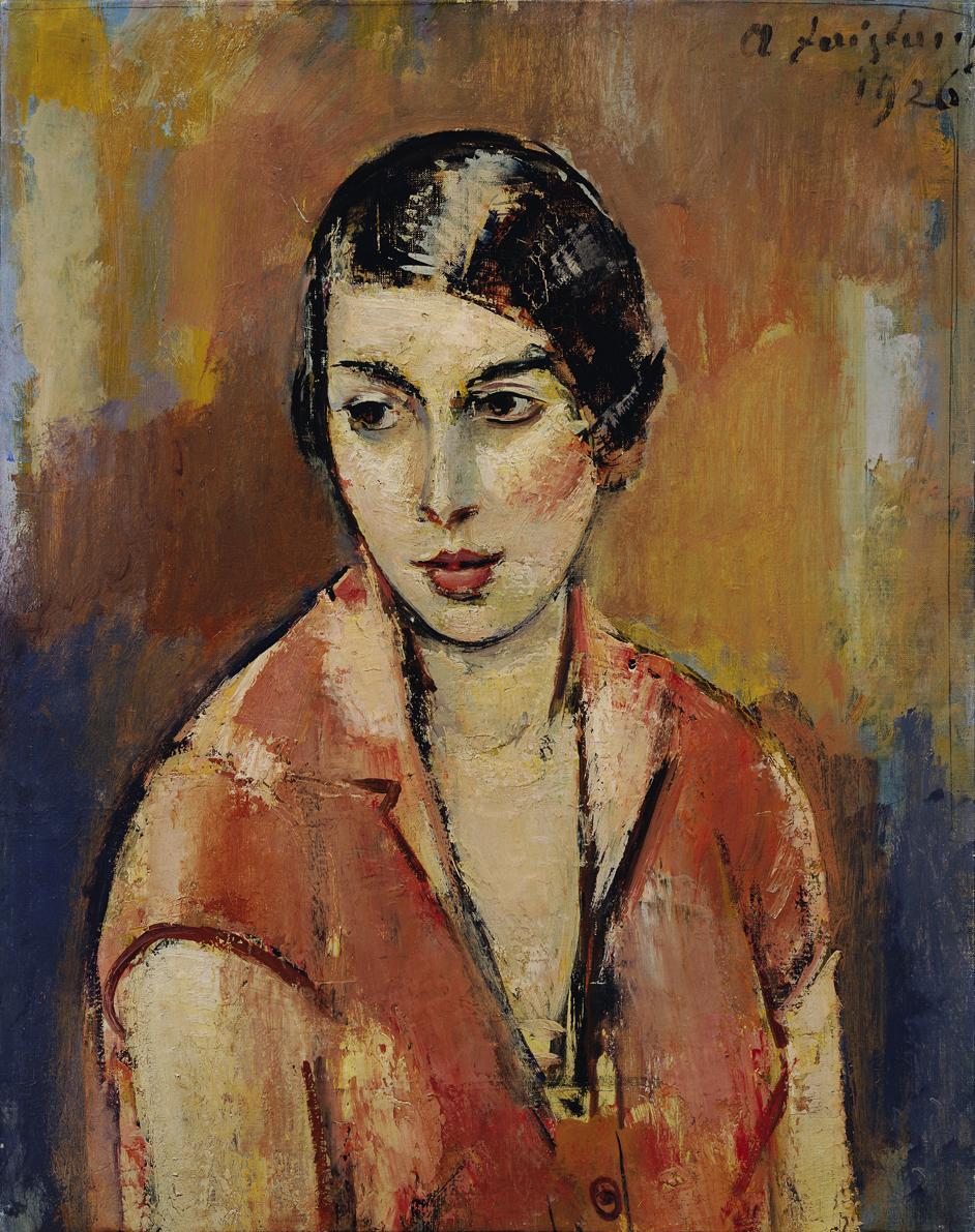 Anton Faistauer, Junge Frau im rosa Kleid, 1926, Öl auf Leinwand, 58 x 46 cm, Belvedere, Wien, …