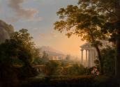 Joseph Rebell, Ideale Landschaft mit Tempelgebäuden, 1808, Öl auf Leinwand, 179 x 243 cm, Belve…