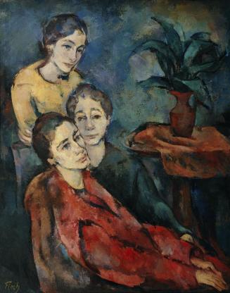 Joseph Floch, Frau Weiss und ihre Töchter Liese und Lene, um 1923, Öl auf Leinwand, Belvedere, …