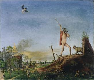 Gottfried Goebel, Vorahnung des Krieges, 1939, Öl auf Leinwand, 54 x 64,5 cm, Belvedere, Wien, …