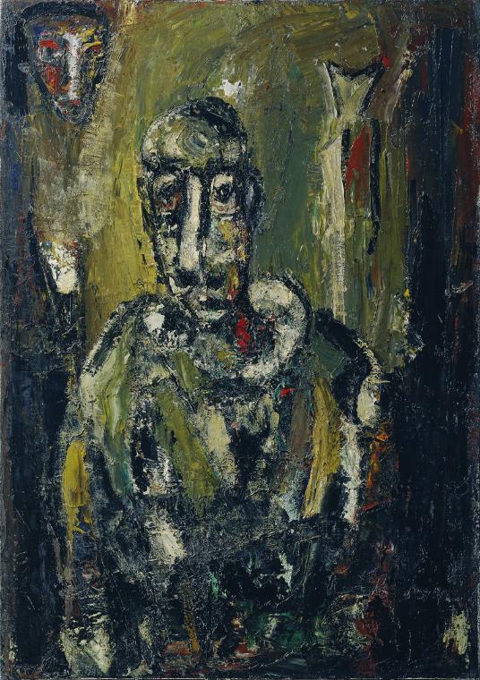 Karl Anton Wolf, Porträt, 1953, Öl auf Leinwand, 99,5 x 70 cm, Artothek des Bundes, Dauerleihga…