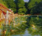 Ludwig Ferdinand Graf, Schwimmbad, 1905, Öl auf Leinwand, 135 x 160 cm, Belvedere, Wien, Inv.-N…
