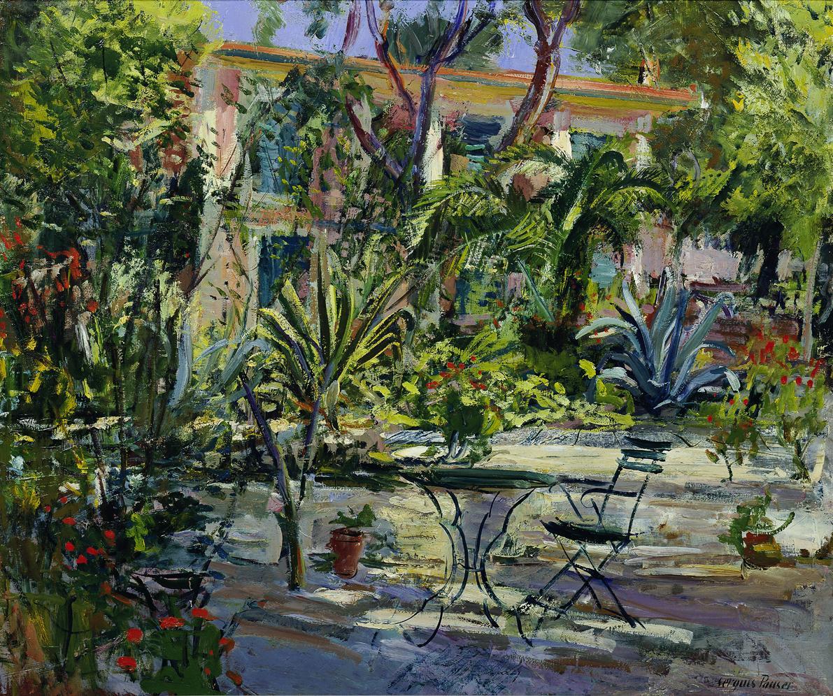 Sergius Pauser, Südfranzösischer Garten, 1935, Öl auf Leinwand, 73 x 92 cm, Belvedere, Wien, In…