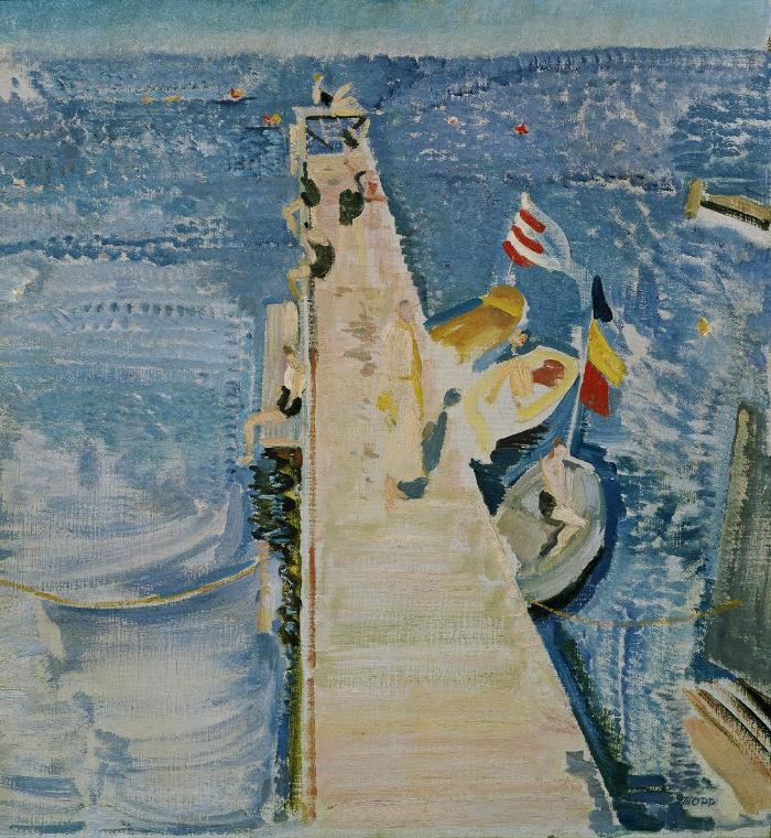 Maximilian Oppenheimer, Landungssteg an der Ostsee, 1928, Öl auf Leinwand, 65,5 x 71 cm, Belved…