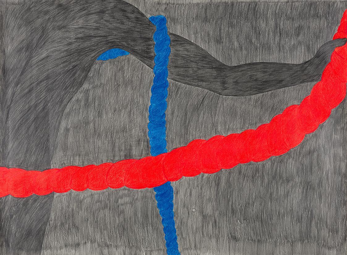 Christine Hohenbüchler, Ohne Titel, 1991, Bleistift und Buntstift auf Papier, 91 × 120 cm, 2019…